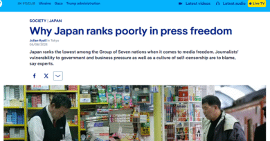 海外報道）日本が報道の自由度で低い順位にある理由