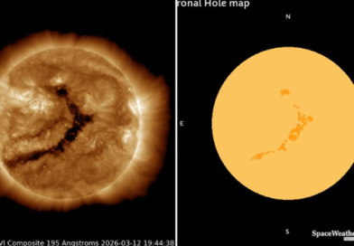 超巨大コロナホール発生中、強化された太陽風が地球に到達する可能性