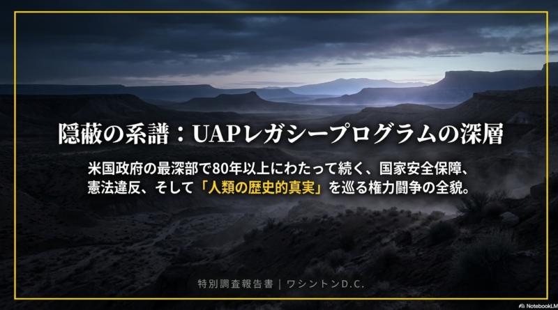 【UAP最前線】ルイス・エリゾンドの役割は「情報開示のコントロール」米政府の思惑と世論誘導