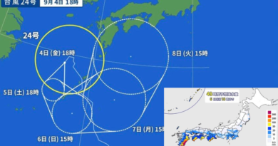 迷走する台風24号と全国の記録的大雨