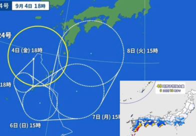 迷走する台風24号と全国の記録的大雨